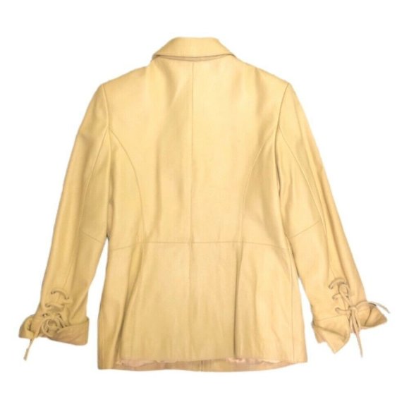 Pamela McCoy Collections leather jacket coat SIZE SMALL - Picture 3 of 5
